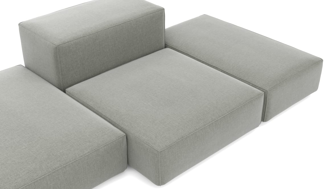 Extrasoft Sectional Sofa, Combination 2, Left, Soft Gray Brushed Weave Extrasoft Sectional Sofa, Combination 2, Left, Soft Gray Brushed Weave image.