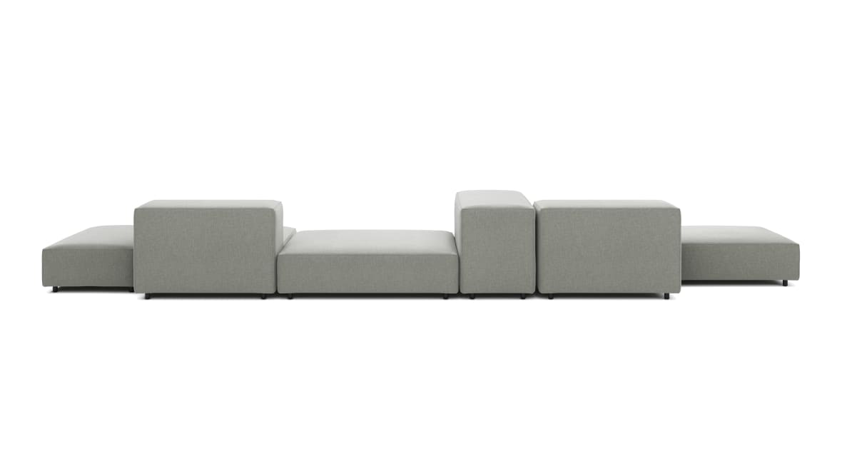 Extrasoft Sectional Sofa, Combination 2, Left, Soft Gray Brushed Weave Extrasoft Sectional Sofa, Combination 2, Left, Soft Gray Brushed Weave image.