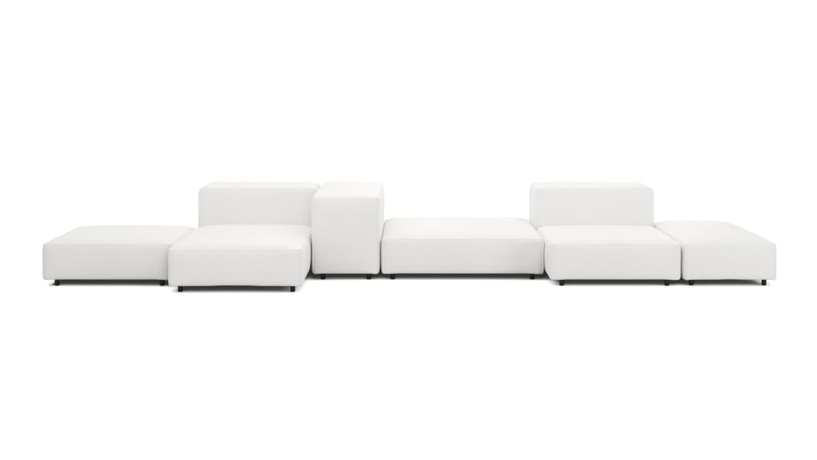  Extrasoft Sectional Sofa, Combination 2, Left, White Linen  Extrasoft Sectional Sofa, Combination 2, Left, White Linen image.