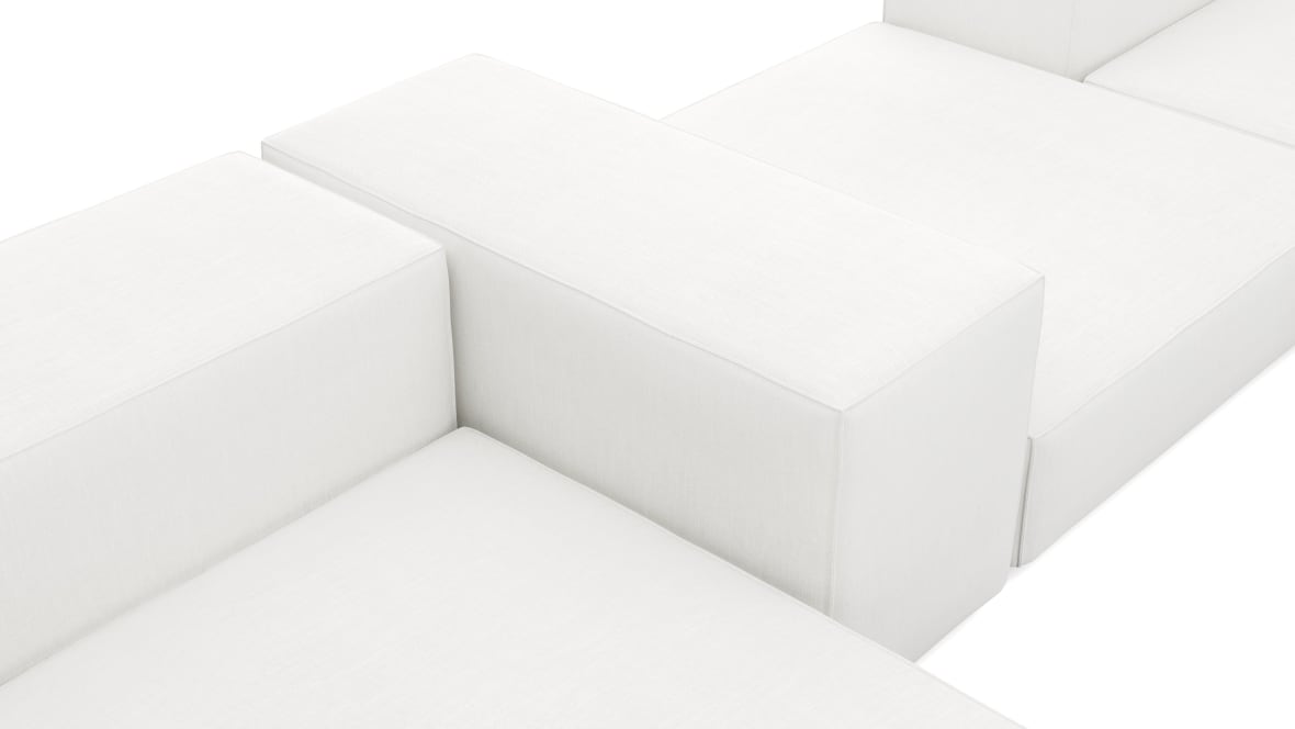  Extrasoft Sectional Sofa, Combination 2, Left, White Linen  Extrasoft Sectional Sofa, Combination 2, Left, White Linen image.