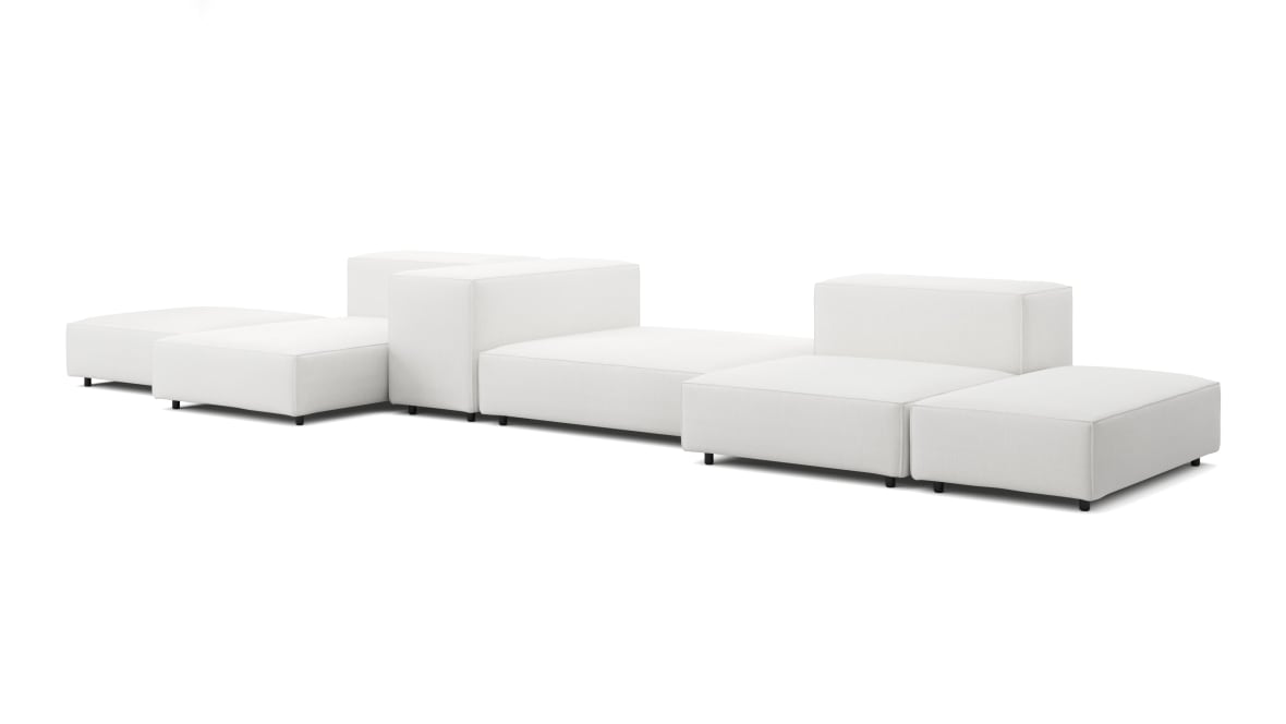  Extrasoft Sectional Sofa, Combination 2, Left, White Linen  Extrasoft Sectional Sofa, Combination 2, Left, White Linen image.