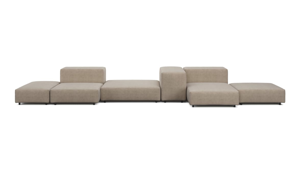  Extrasoft Sectional Sofa, Combination 2, Right, Biscotti Brushed Weave  Extrasoft Sectional Sofa, Combination 2, Right, Biscotti Brushed Weave image.