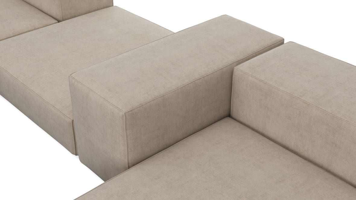  Extrasoft Sectional Sofa, Combination 2, Right, Biscotti Brushed Weave  Extrasoft Sectional Sofa, Combination 2, Right, Biscotti Brushed Weave image.