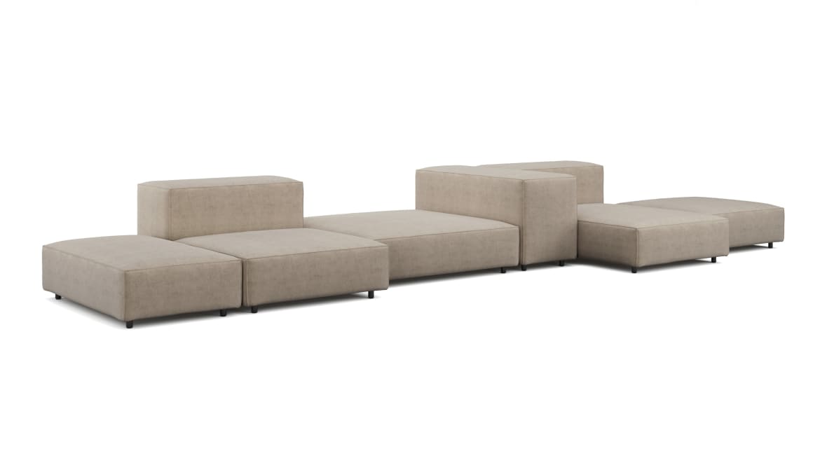  Extrasoft Sectional Sofa, Combination 2, Right, Biscotti Brushed Weave  Extrasoft Sectional Sofa, Combination 2, Right, Biscotti Brushed Weave image.