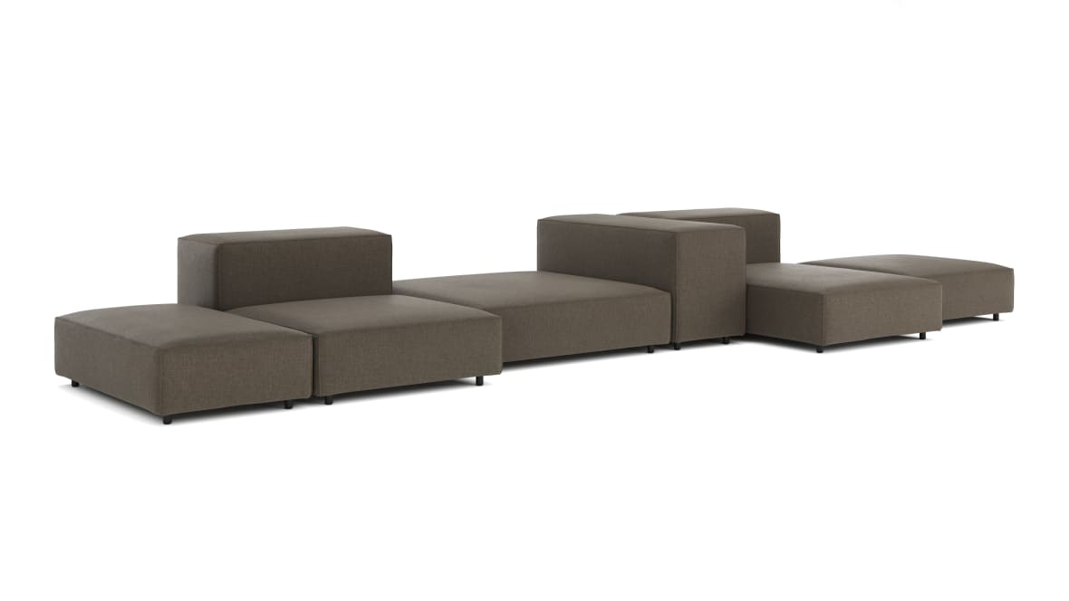 Extrasoft Sectional Sofa, Combination 2, Right, Coffee Brushed Weave Extrasoft Sectional Sofa, Combination 2, Right, Coffee Brushed Weave image.