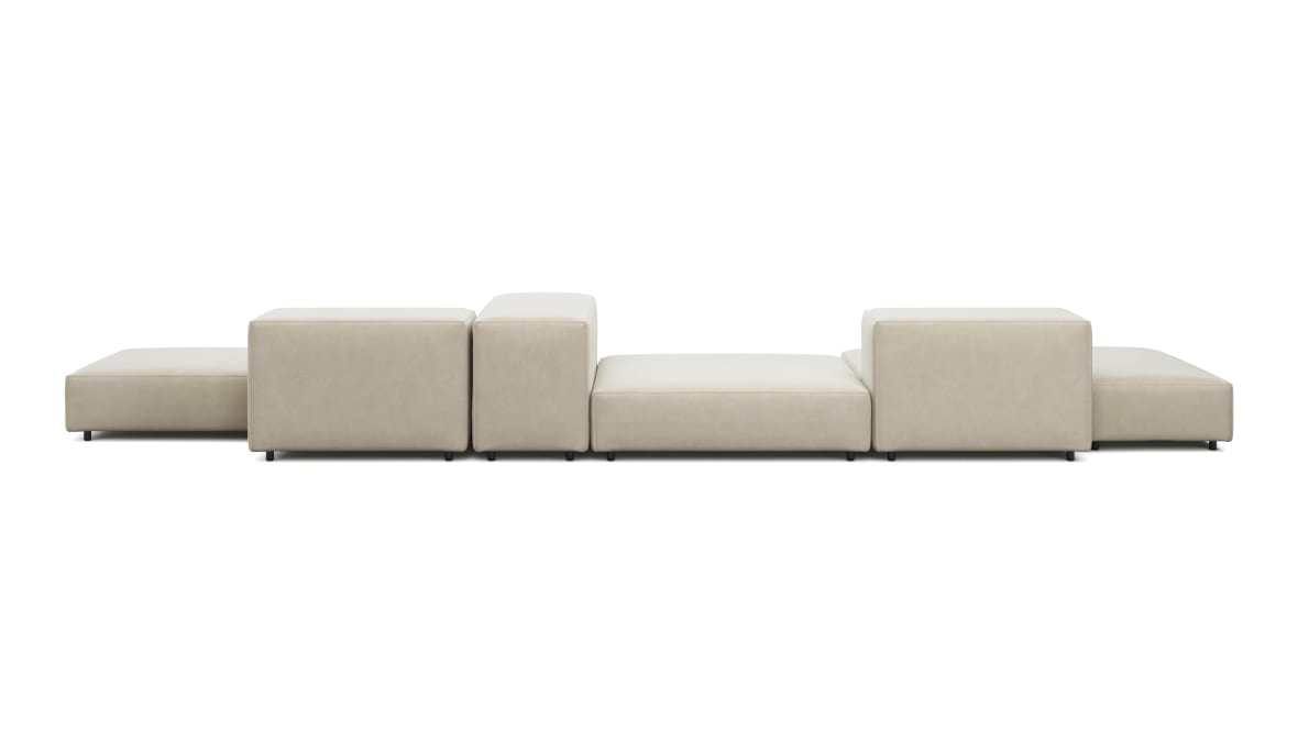 Extrasoft Sectional Sofa, Combination 2, Right, Eggshell Vegan Suede Extrasoft Sectional Sofa, Combination 2, Right, Eggshell Vegan Suede image.