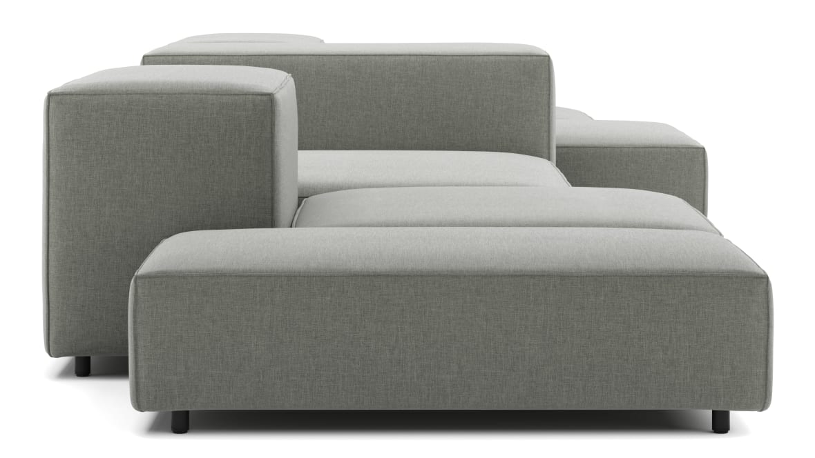 Extrasoft Sectional Sofa, Combination 2, Right, Soft Gray Brushed Weave Extrasoft Sectional Sofa, Combination 2, Right, Soft Gray Brushed Weave image.