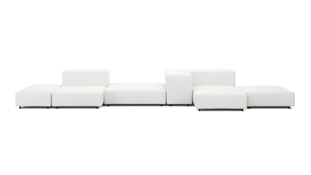  Extrasoft Sectional Sofa, Combination 2, Right, White Linen  Extrasoft Sectional Sofa, Combination 2, Right, White Linen image.