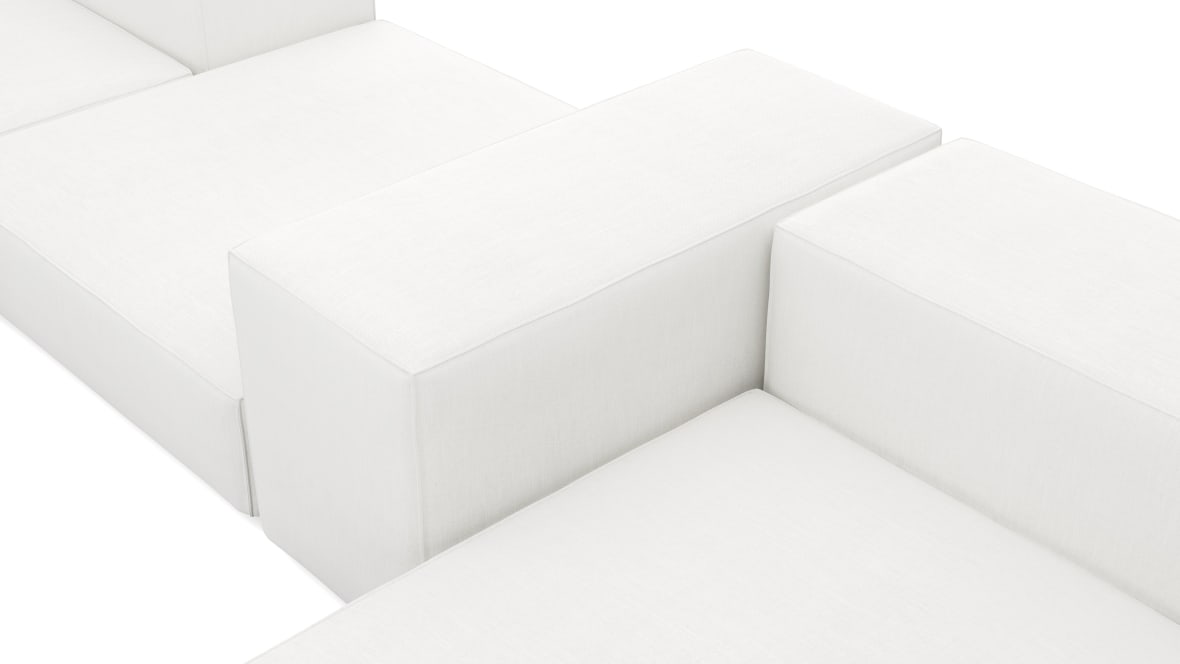  Extrasoft Sectional Sofa, Combination 2, Right, White Linen  Extrasoft Sectional Sofa, Combination 2, Right, White Linen image.