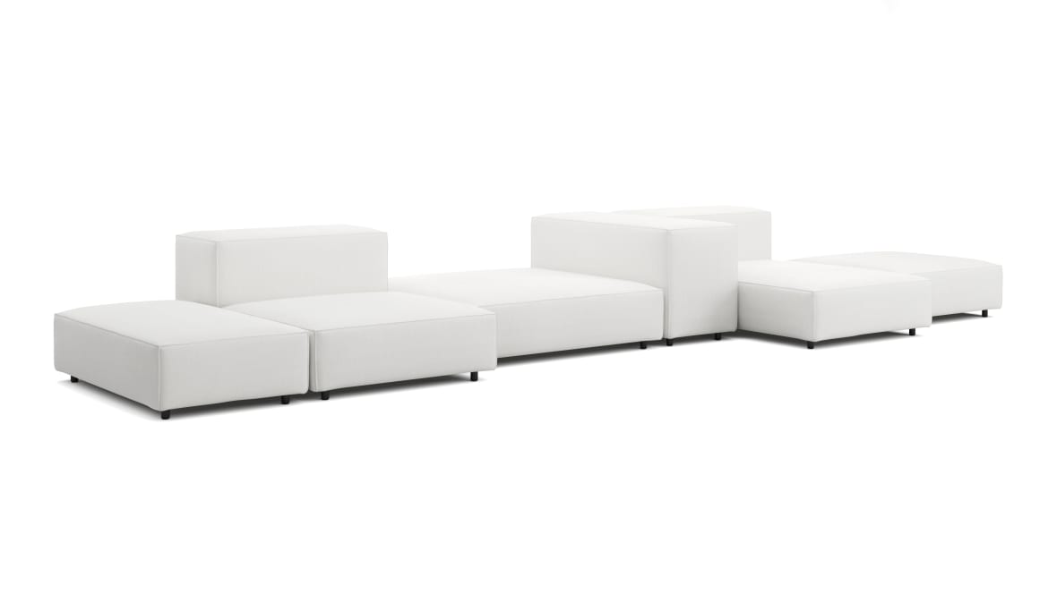  Extrasoft Sectional Sofa, Combination 2, Right, White Linen  Extrasoft Sectional Sofa, Combination 2, Right, White Linen image.