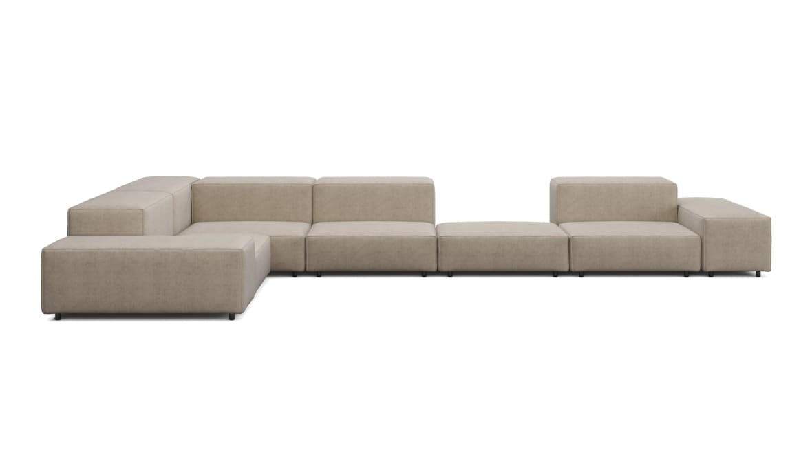  Extrasoft Sectional Sofa, Large Left Corner, Biscotti Brushed Weave  Extrasoft Sectional Sofa, Large Left Corner, Biscotti Brushed Weave image.