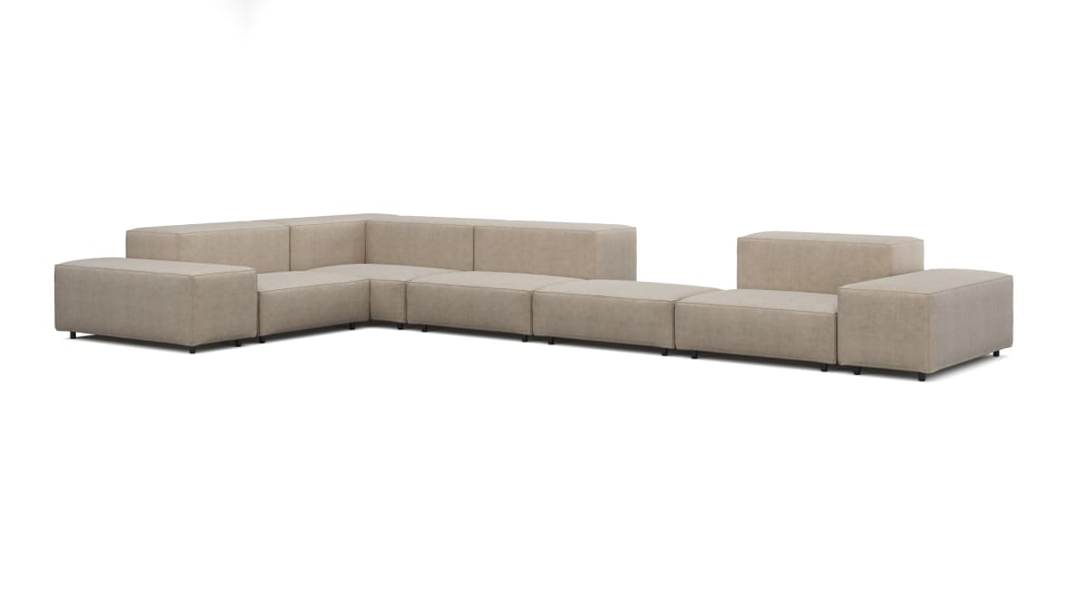  Extrasoft Sectional Sofa, Large Left Corner, Biscotti Brushed Weave  Extrasoft Sectional Sofa, Large Left Corner, Biscotti Brushed Weave image.