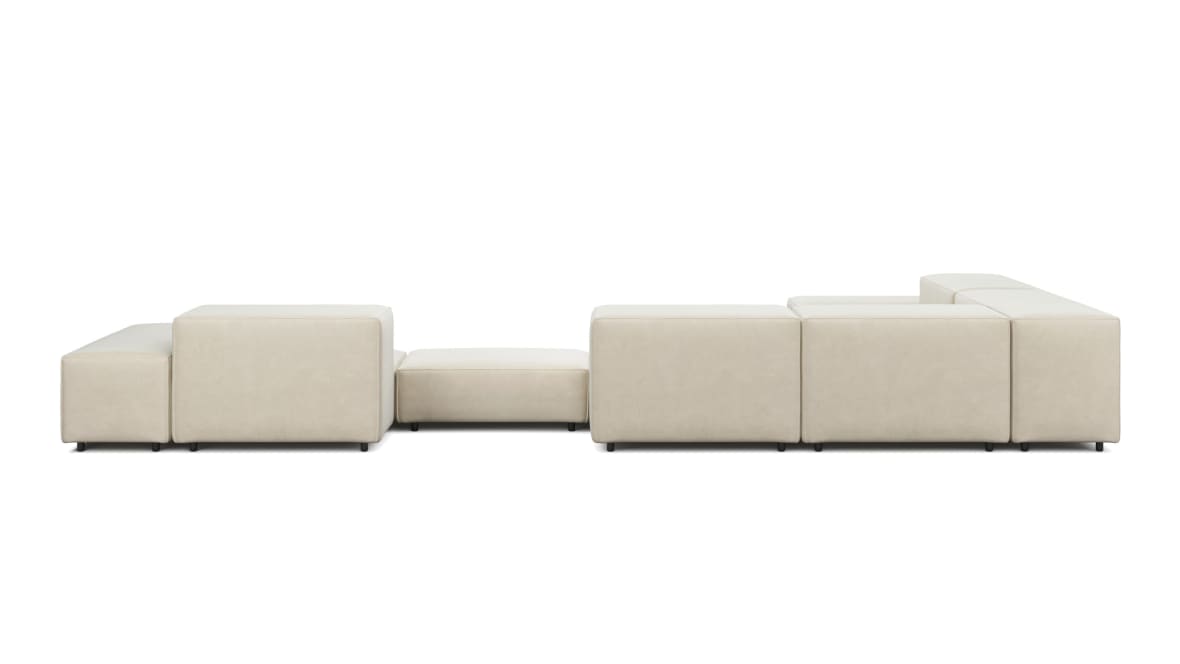  Extrasoft Sectional Sofa, Large Left Corner, Eggshell Vegan Suede  Extrasoft Sectional Sofa, Large Left Corner, Eggshell Vegan Suede image.