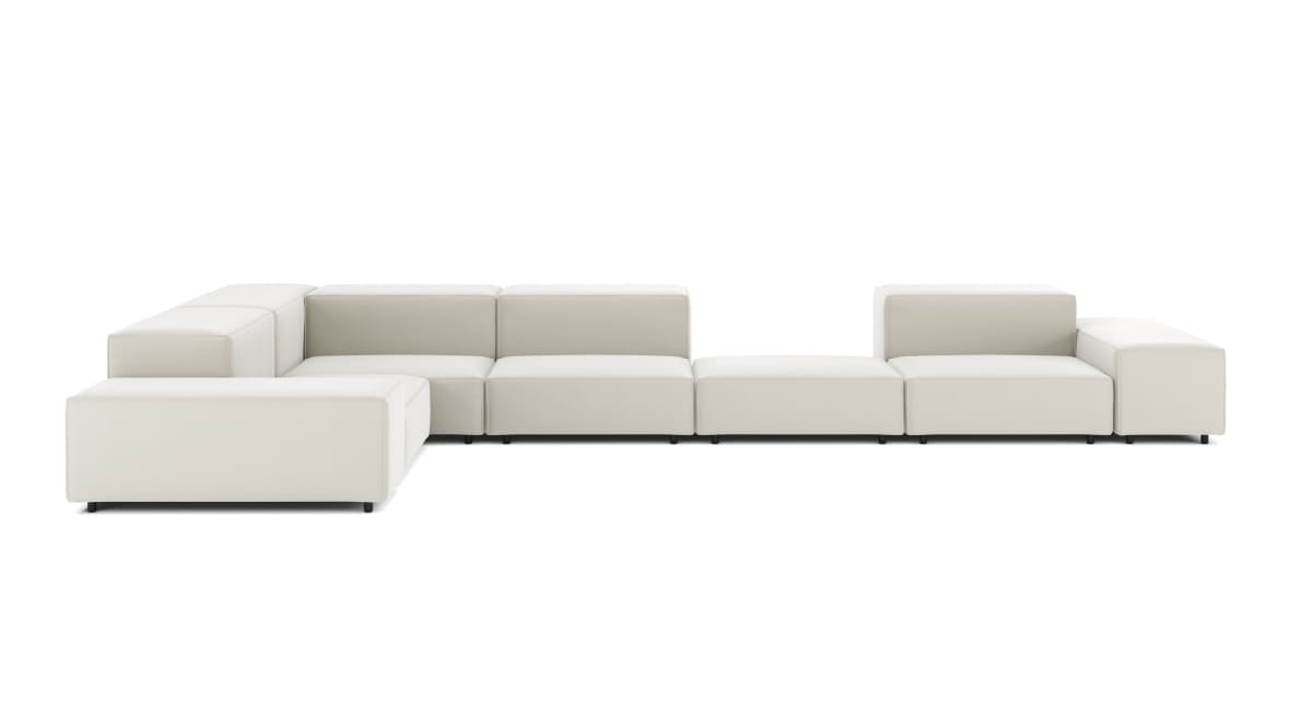  Extrasoft Sectional Sofa, Large Left Corner, Oatmeal Brushed Weave  Extrasoft Sectional Sofa, Large Left Corner, Oatmeal Brushed Weave image.