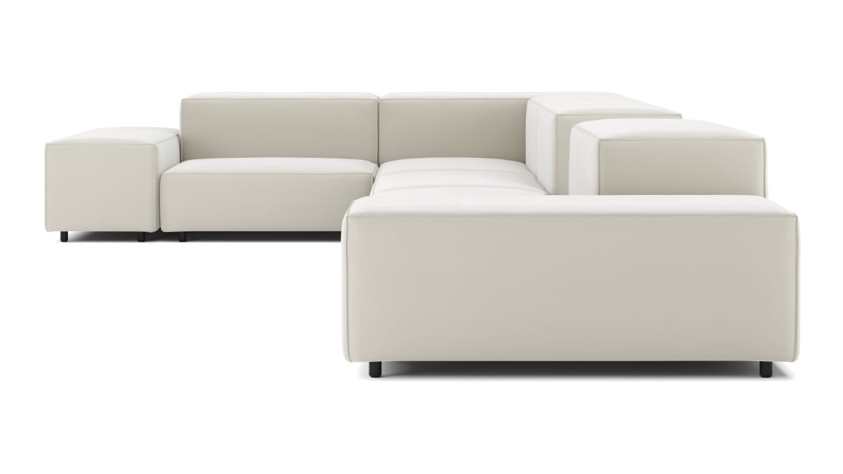  Extrasoft Sectional Sofa, Large Left Corner, Oatmeal Brushed Weave  Extrasoft Sectional Sofa, Large Left Corner, Oatmeal Brushed Weave image.
