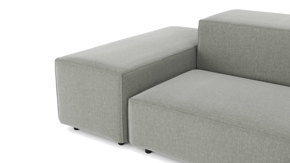 Extrasoft Sectional Sofa, Large Left Corner, Soft Gray Brushed Weave Extrasoft Sectional Sofa, Large Left Corner, Soft Gray Brushed Weave image.