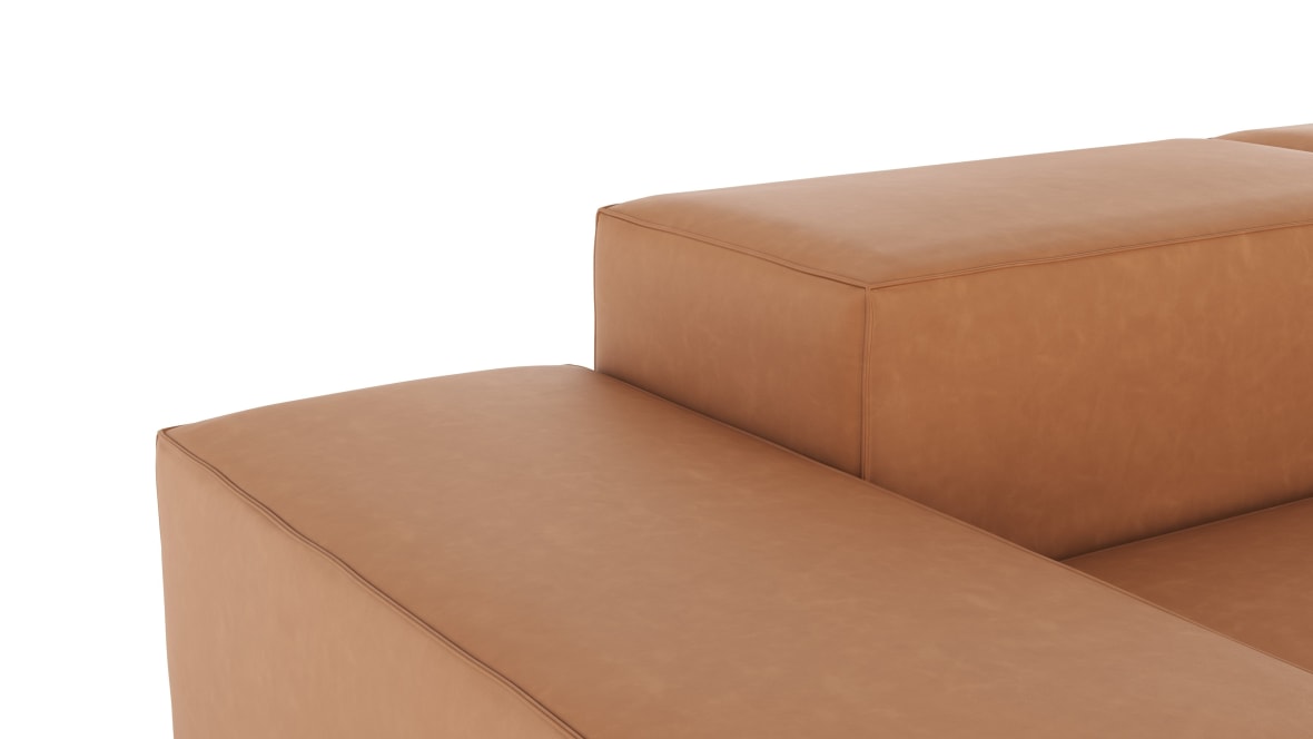  Extrasoft Sectional Sofa, Large Left Corner, Tan Vegan Leather  Extrasoft Sectional Sofa, Large Left Corner, Tan Vegan Leather image.