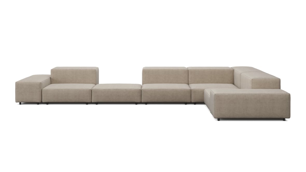  Extrasoft Sectional Sofa, Large Right Corner, Biscotti Brushed Weave  Extrasoft Sectional Sofa, Large Right Corner, Biscotti Brushed Weave image.