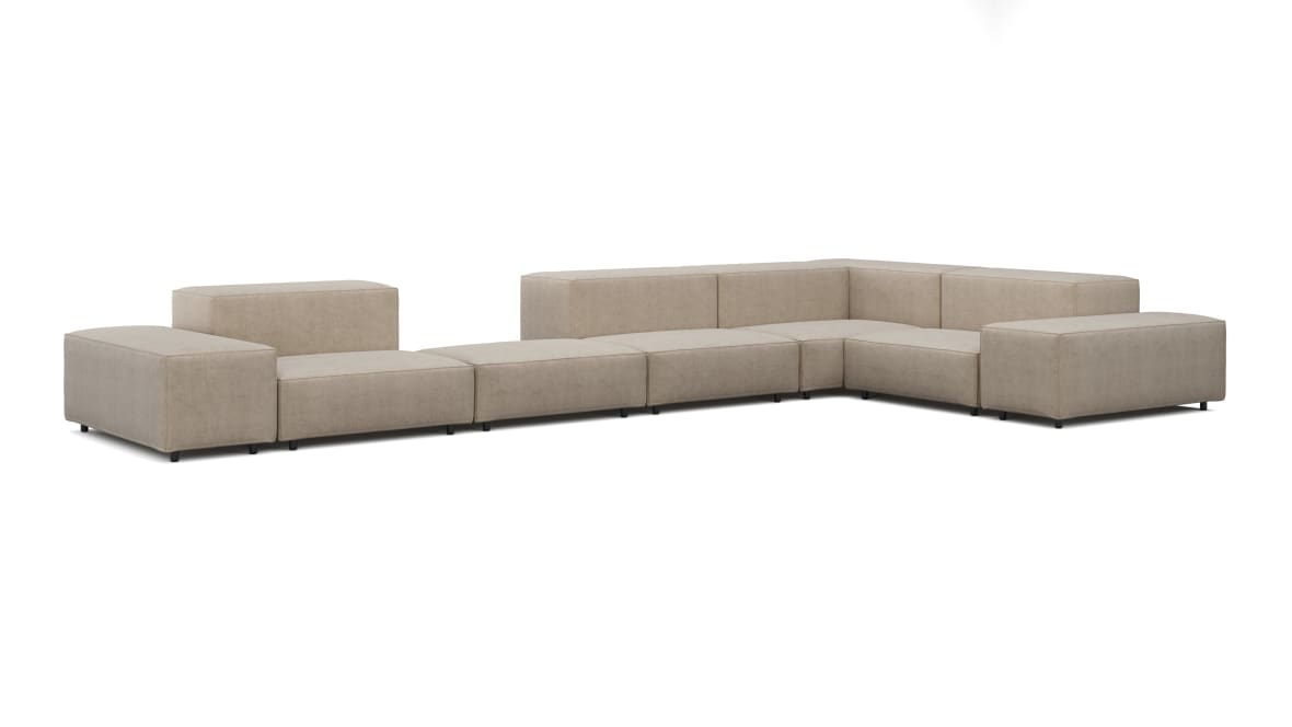  Extrasoft Sectional Sofa, Large Right Corner, Biscotti Brushed Weave  Extrasoft Sectional Sofa, Large Right Corner, Biscotti Brushed Weave image.
