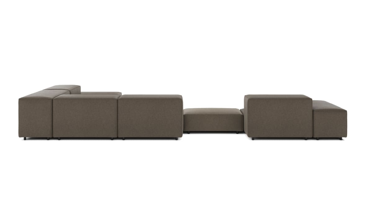 Extrasoft Sectional Sofa, Large Right Corner, Coffee Brushed Weave Extrasoft Sectional Sofa, Large Right Corner, Coffee Brushed Weave image.