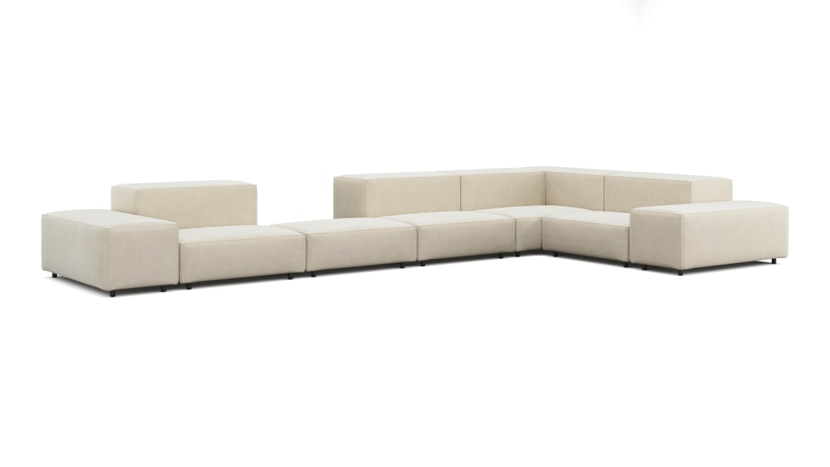  Extrasoft Sectional Sofa, Large Right Corner, Eggshell Vegan Suede  Extrasoft Sectional Sofa, Large Right Corner, Eggshell Vegan Suede image.