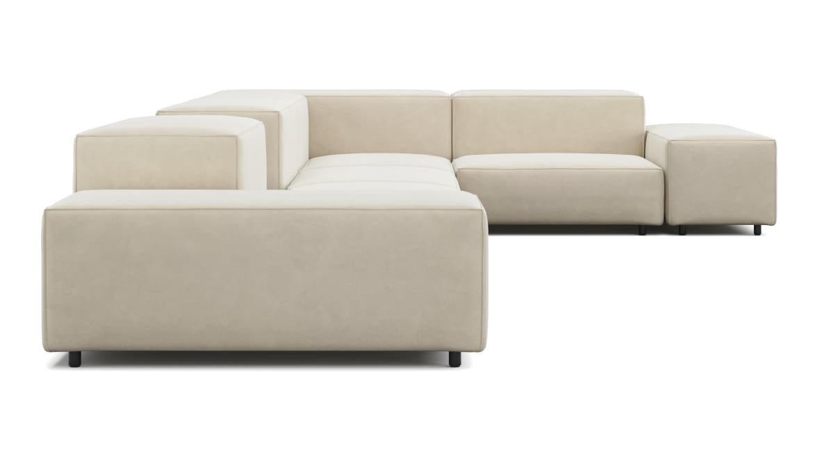  Extrasoft Sectional Sofa, Large Right Corner, Eggshell Vegan Suede  Extrasoft Sectional Sofa, Large Right Corner, Eggshell Vegan Suede image.