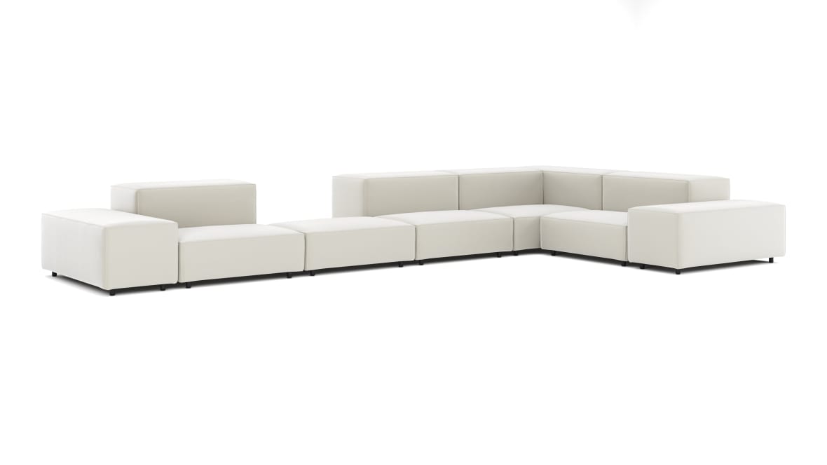  Extrasoft Sectional Sofa, Large Right Corner, Oatmeal Brushed Weave  Extrasoft Sectional Sofa, Large Right Corner, Oatmeal Brushed Weave image.