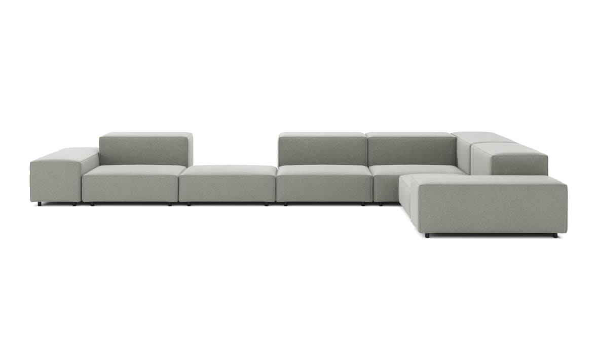 Extrasoft Sectional Sofa, Large Right Corner, Soft Gray Brushed Weave Extrasoft Sectional Sofa, Large Right Corner, Soft Gray Brushed Weave image.