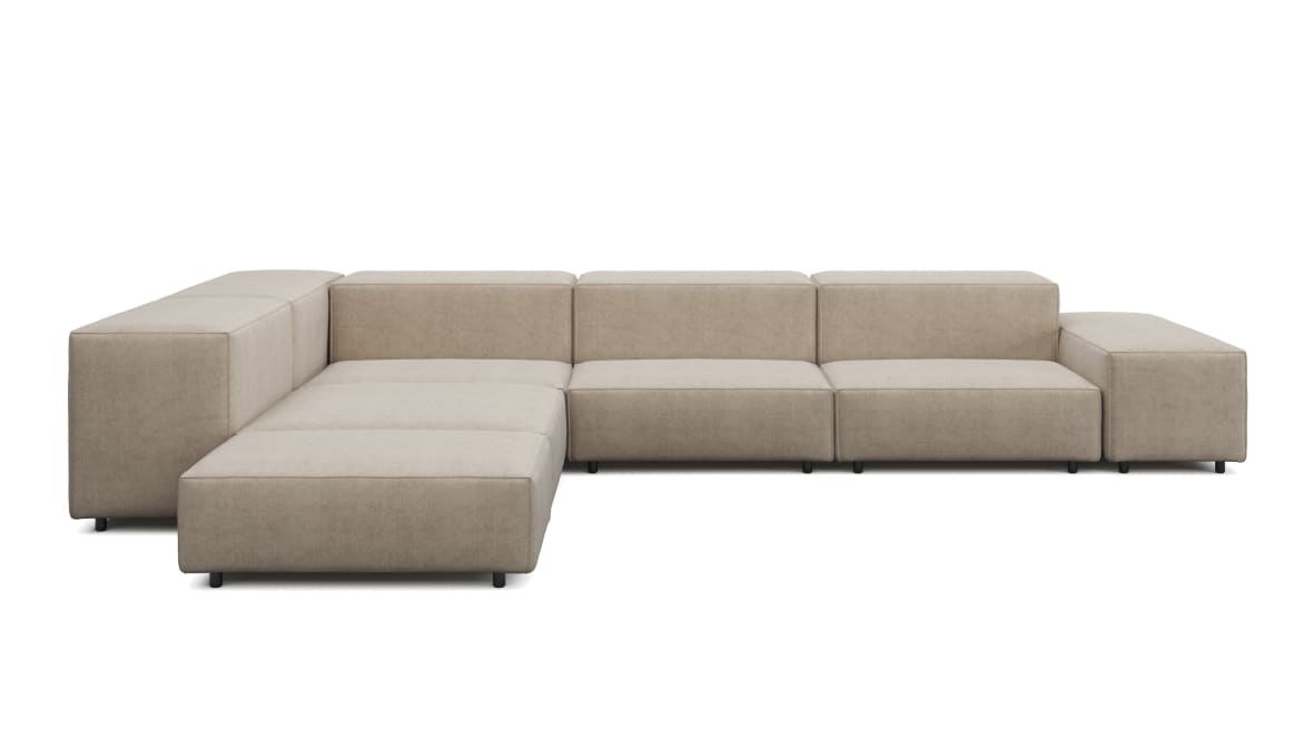  Extrasoft Sectional Sofa, Left Corner, Biscotti Brushed Weave  Extrasoft Sectional Sofa, Left Corner, Biscotti Brushed Weave image.