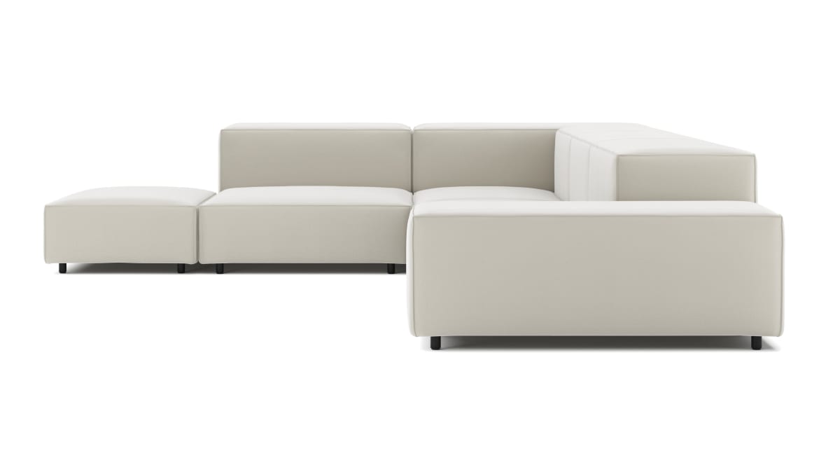  Extrasoft Sectional Sofa, Left Corner, Oatmeal Brushed Weave  Extrasoft Sectional Sofa, Left Corner, Oatmeal Brushed Weave image.