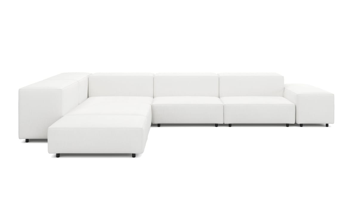 Extrasoft Sectional Sofa, Left Corner, White Linen Extrasoft Sectional Sofa, Left Corner, White Linen image.
