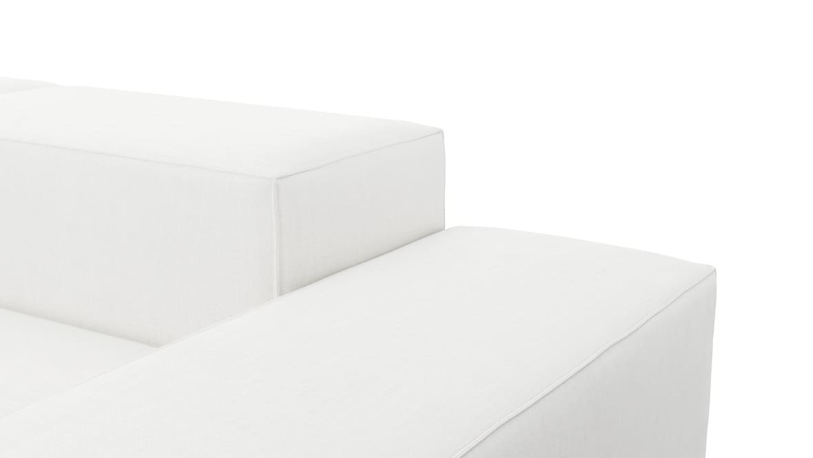 Extrasoft Sectional Sofa, Left Corner, White Linen Extrasoft Sectional Sofa, Left Corner, White Linen image.