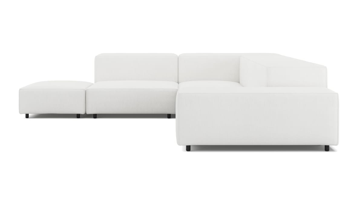 Extrasoft Sectional Sofa, Left Corner, White Linen Extrasoft Sectional Sofa, Left Corner, White Linen image.