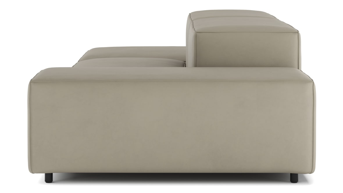 Extrasoft Sectional Sofa, Open End Sofa, Left, Beige Gray Vegan Leather Extrasoft Sectional Sofa, Open End Sofa, Left, Beige Gray Vegan Leather image.