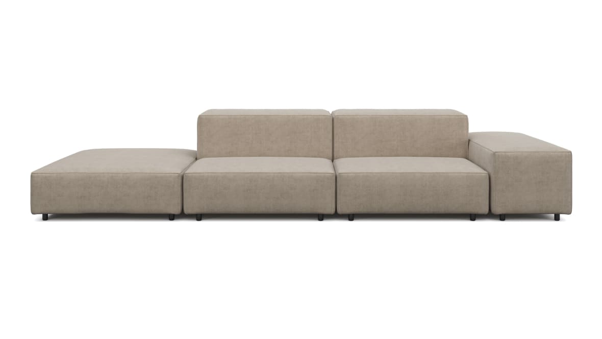  Extrasoft Sectional Sofa, Open End Sofa, Left, Biscotti Brushed Weave  Extrasoft Sectional Sofa, Open End Sofa, Left, Biscotti Brushed Weave image.