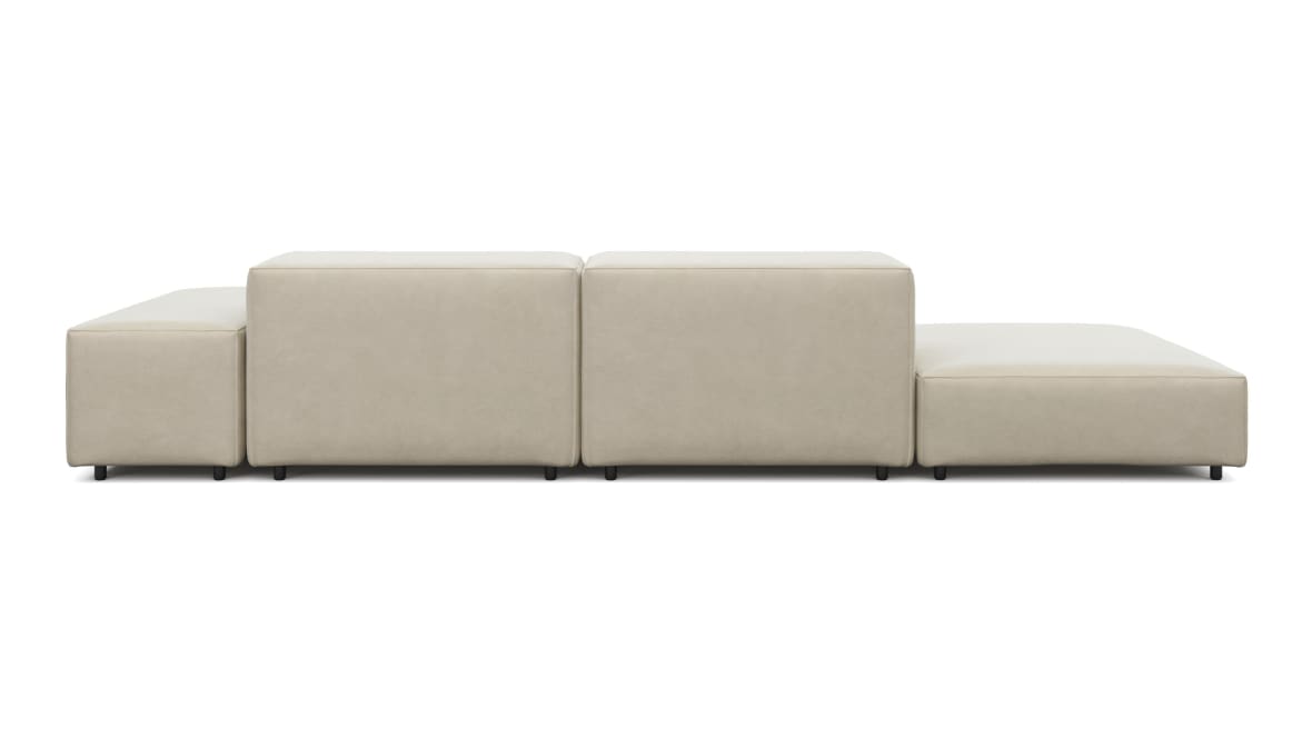  Extrasoft Sectional Sofa, Open End Sofa, Left, Eggshell Vegan Suede  Extrasoft Sectional Sofa, Open End Sofa, Left, Eggshell Vegan Suede image.
