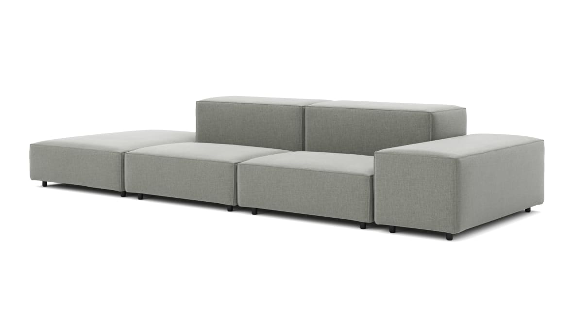 Extrasoft Sectional Sofa, Open End Sofa, Left, Soft Gray Brushed Weave Extrasoft Sectional Sofa, Open End Sofa, Left, Soft Gray Brushed Weave image.