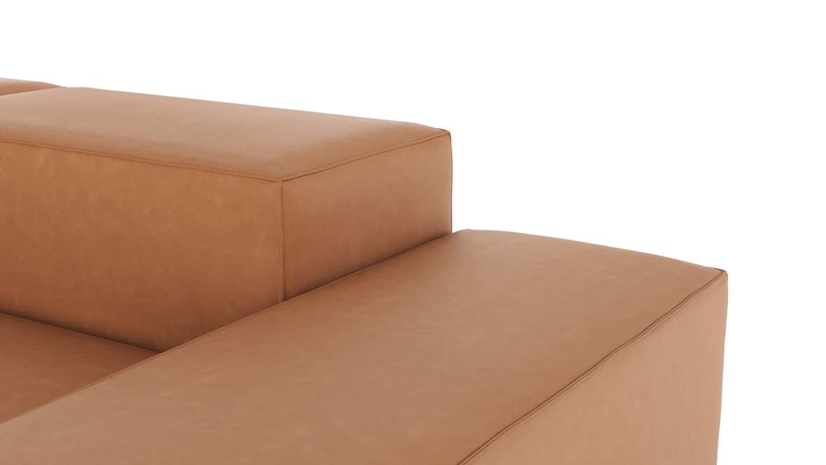  Extrasoft Sectional Sofa, Open End Sofa, Left, Tan Vegan Leather  Extrasoft Sectional Sofa, Open End Sofa, Left, Tan Vegan Leather image.
