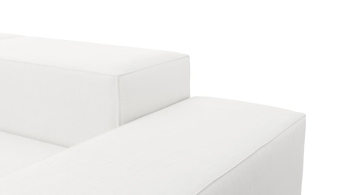  Extrasoft Sectional Sofa, Open End Sofa, Left, White Linen  Extrasoft Sectional Sofa, Open End Sofa, Left, White Linen image.