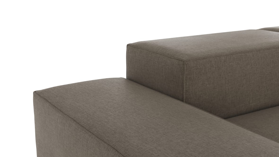 Extrasoft Sectional Sofa, Open End Sofa, Right, Coffee Brushed Weave Extrasoft Sectional Sofa, Open End Sofa, Right, Coffee Brushed Weave image.