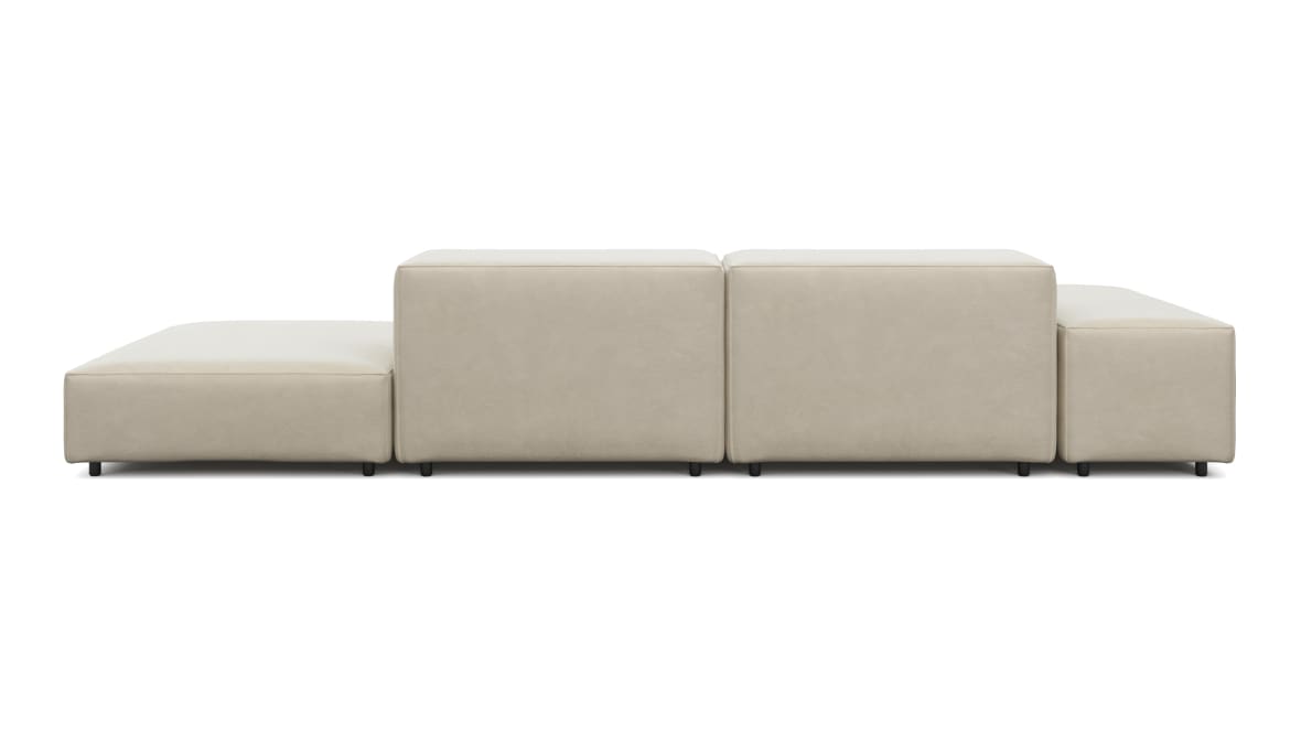  Extrasoft Sectional Sofa, Open End Sofa, Right, Eggshell Vegan Suede  Extrasoft Sectional Sofa, Open End Sofa, Right, Eggshell Vegan Suede image.
