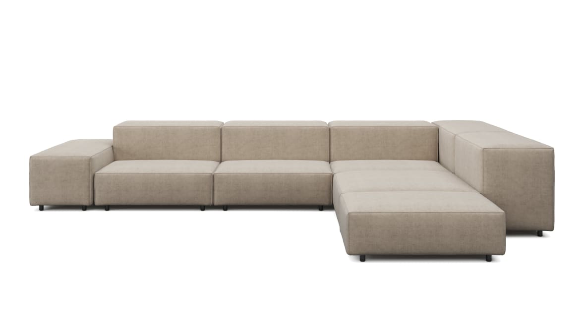  Extrasoft Sectional Sofa, Right Corner, Biscotti Brushed Weave  Extrasoft Sectional Sofa, Right Corner, Biscotti Brushed Weave image.