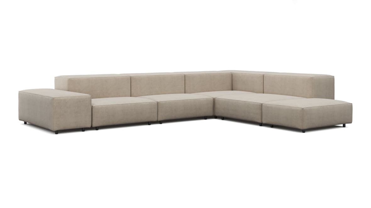  Extrasoft Sectional Sofa, Right Corner, Biscotti Brushed Weave  Extrasoft Sectional Sofa, Right Corner, Biscotti Brushed Weave image.