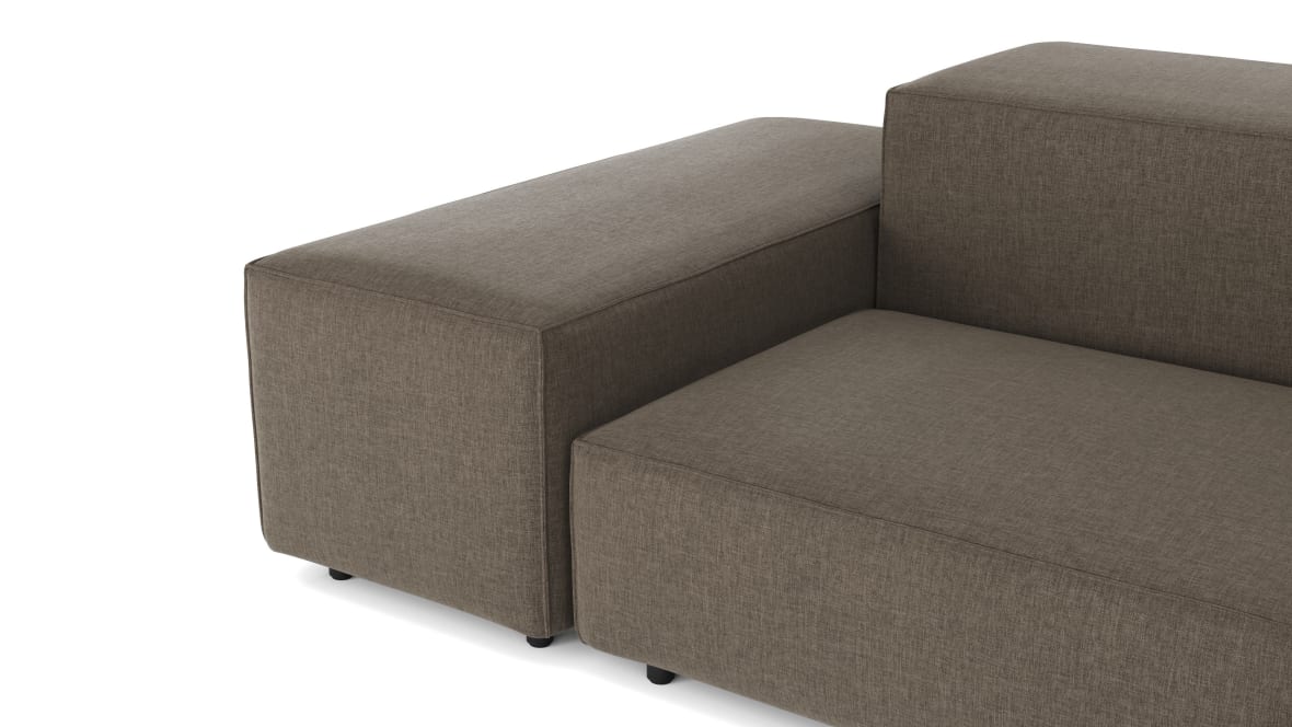 Extrasoft Sectional Sofa, Right Corner, Coffee Brushed Weave Extrasoft Sectional Sofa, Right Corner, Coffee Brushed Weave image.