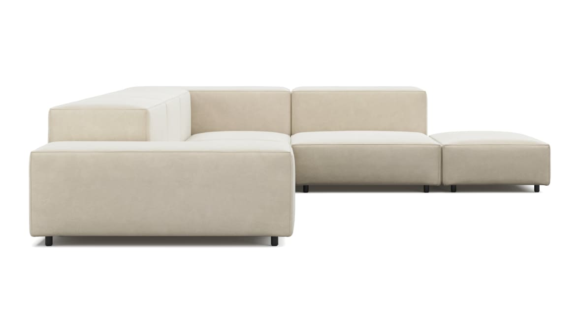  Extrasoft Sectional Sofa, Right Corner, Eggshell Vegan Suede  Extrasoft Sectional Sofa, Right Corner, Eggshell Vegan Suede image.