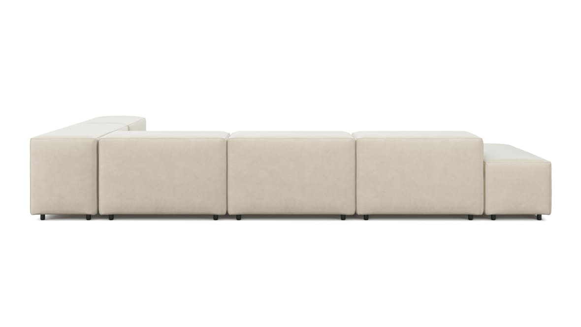  Extrasoft Sectional Sofa, Right Corner, Eggshell Vegan Suede  Extrasoft Sectional Sofa, Right Corner, Eggshell Vegan Suede image.