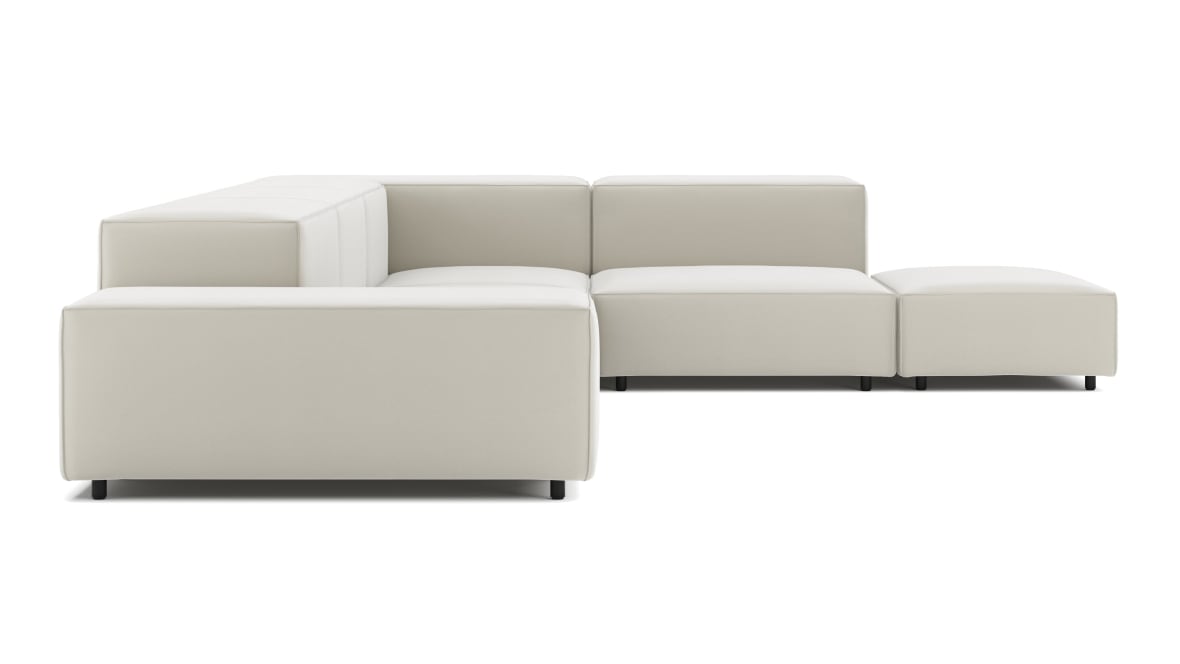  Extrasoft Sectional Sofa, Right Corner, Oatmeal Brushed Weave  Extrasoft Sectional Sofa, Right Corner, Oatmeal Brushed Weave image.