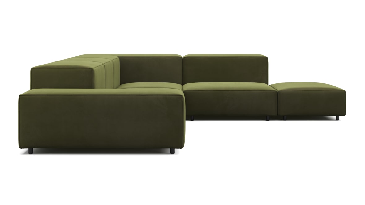 Extrasoft Sectional Sofa, Right Corner, Spruce Luxe Velvet Extrasoft Sectional Sofa, Right Corner, Spruce Luxe Velvet image.