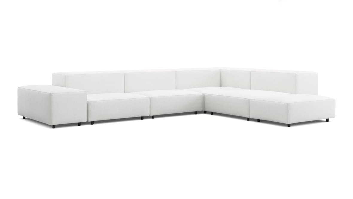 Extrasoft Sectional Sofa, Right Corner, White Linen Extrasoft Sectional Sofa, Right Corner, White Linen image.