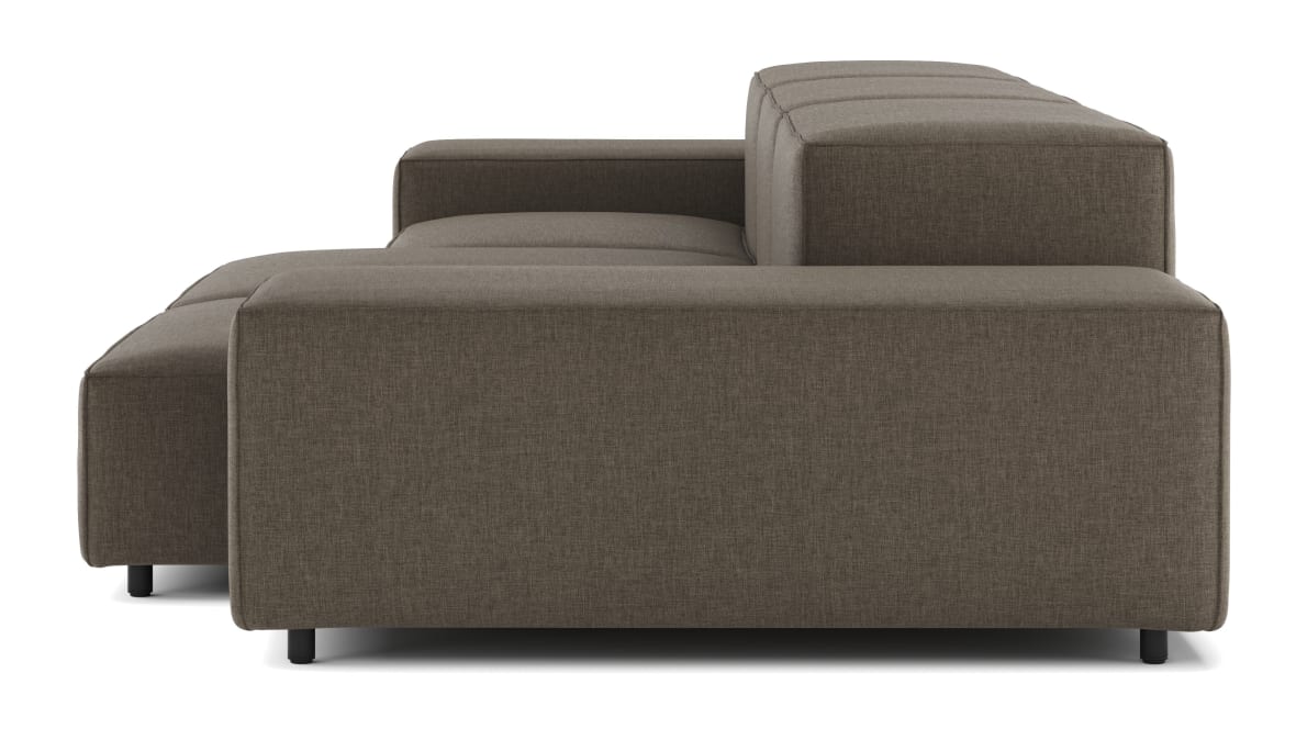Extrasoft Sectional Sofa, Three Seater Sofa, Left, Coffee Brushed Weave Extrasoft Sectional Sofa, Three Seater Sofa, Left, Coffee Brushed Weave image.